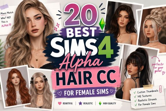 Sims 4 Alpha Hair CC