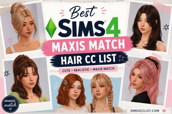 Sims 4 Maxis Match Hair CC